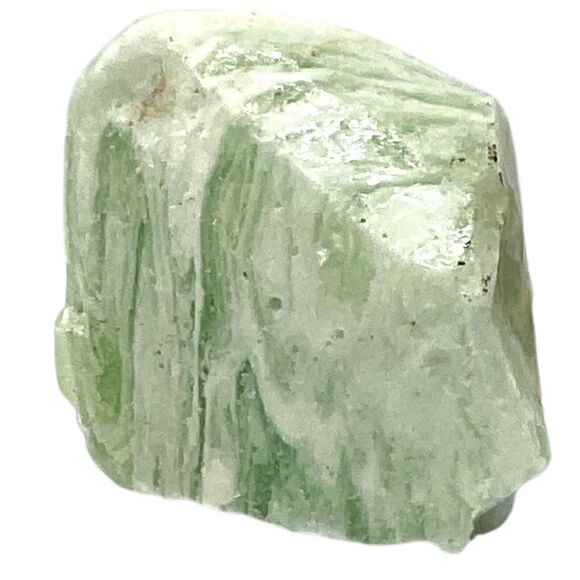 Mint Green White Frosty Swirl Art Glass Cullet Glowing Manganese Slag #5GX15 - Picture 2 of 9